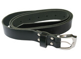 RIEM LEDER ZWART MET GESP 130CMX38MM